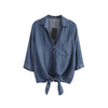 Women’s V-Neck Knot Wrap Top Short Jacket