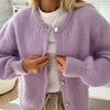 Women’s Fuzzy Knit Button-Down Cardigan