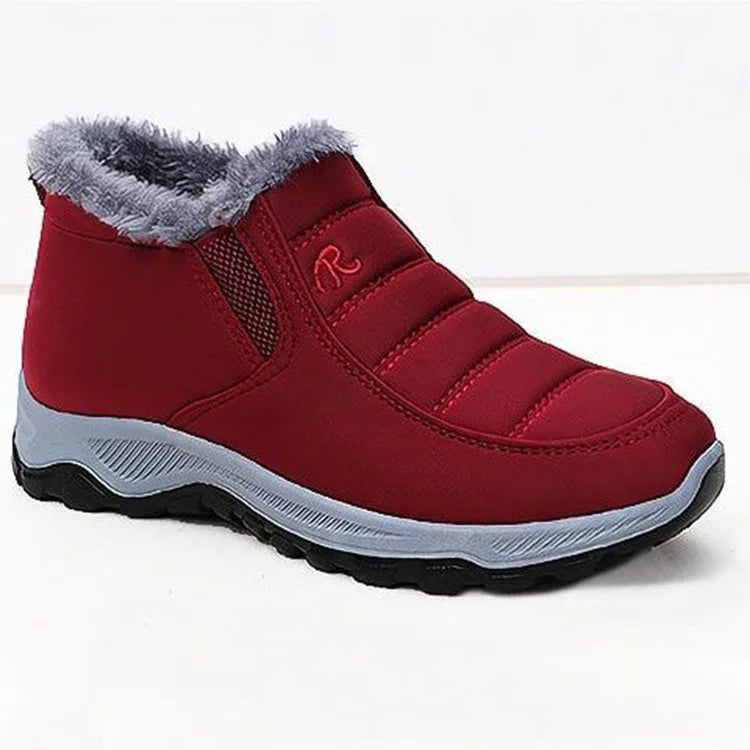 Waterproof Winter Snow Boots for Women and Men – Slip-On Ankle Plush Shoes