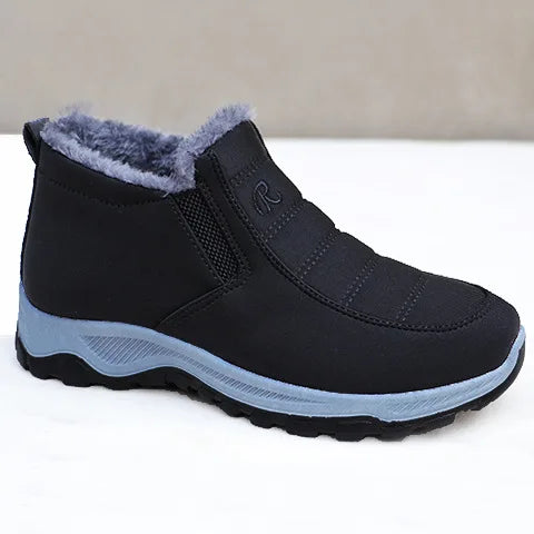 Waterproof Winter Snow Boots for Women and Men – Slip-On Ankle Plush Shoes