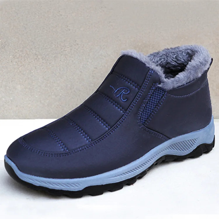 Waterproof Winter Snow Boots for Women and Men – Slip-On Ankle Plush Shoes