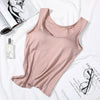 Women's Slim Fit Padded Tank Top with Built-In Bra
