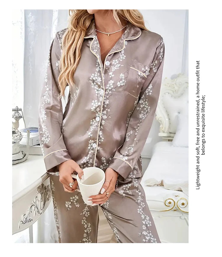 Women Satin Pajama Casual Sleepwear