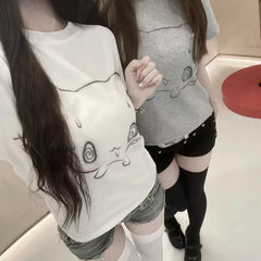 Women's Oversized Anime Graphic T-Shirt