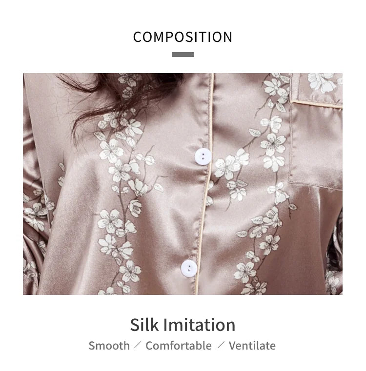 Women Satin Pajama Casual Sleepwear