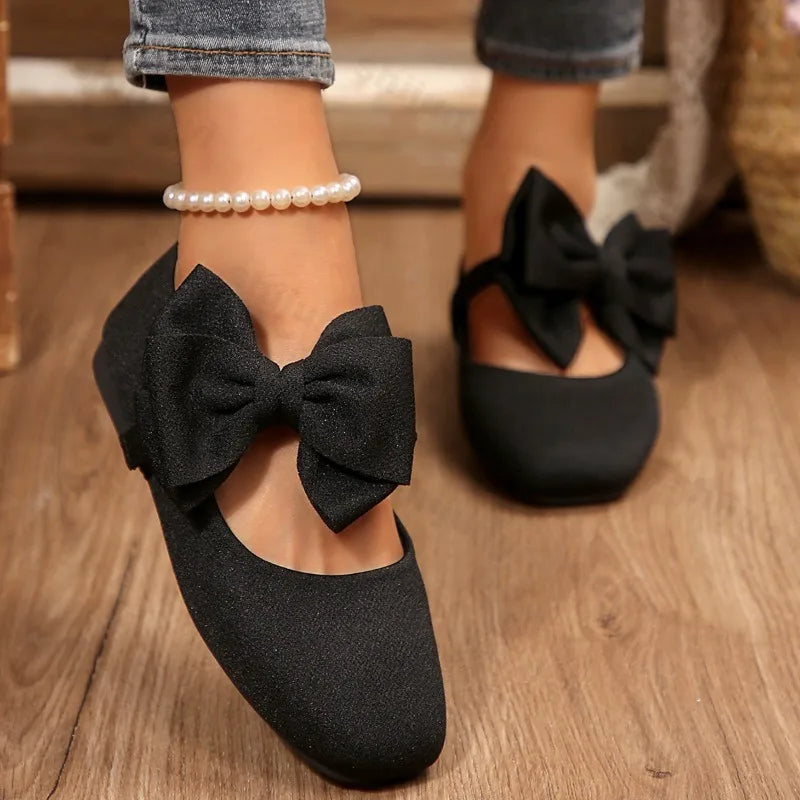 Women’s Leopard Bow Flat Shoes