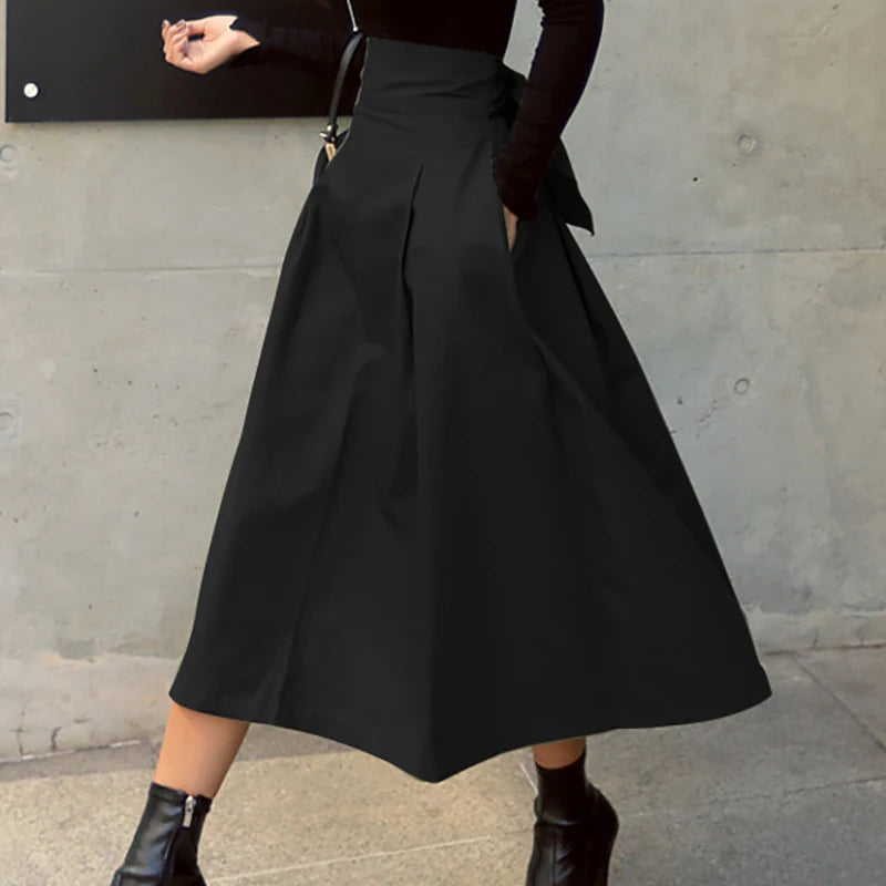 Women's Korean High Waist Swing Skirt