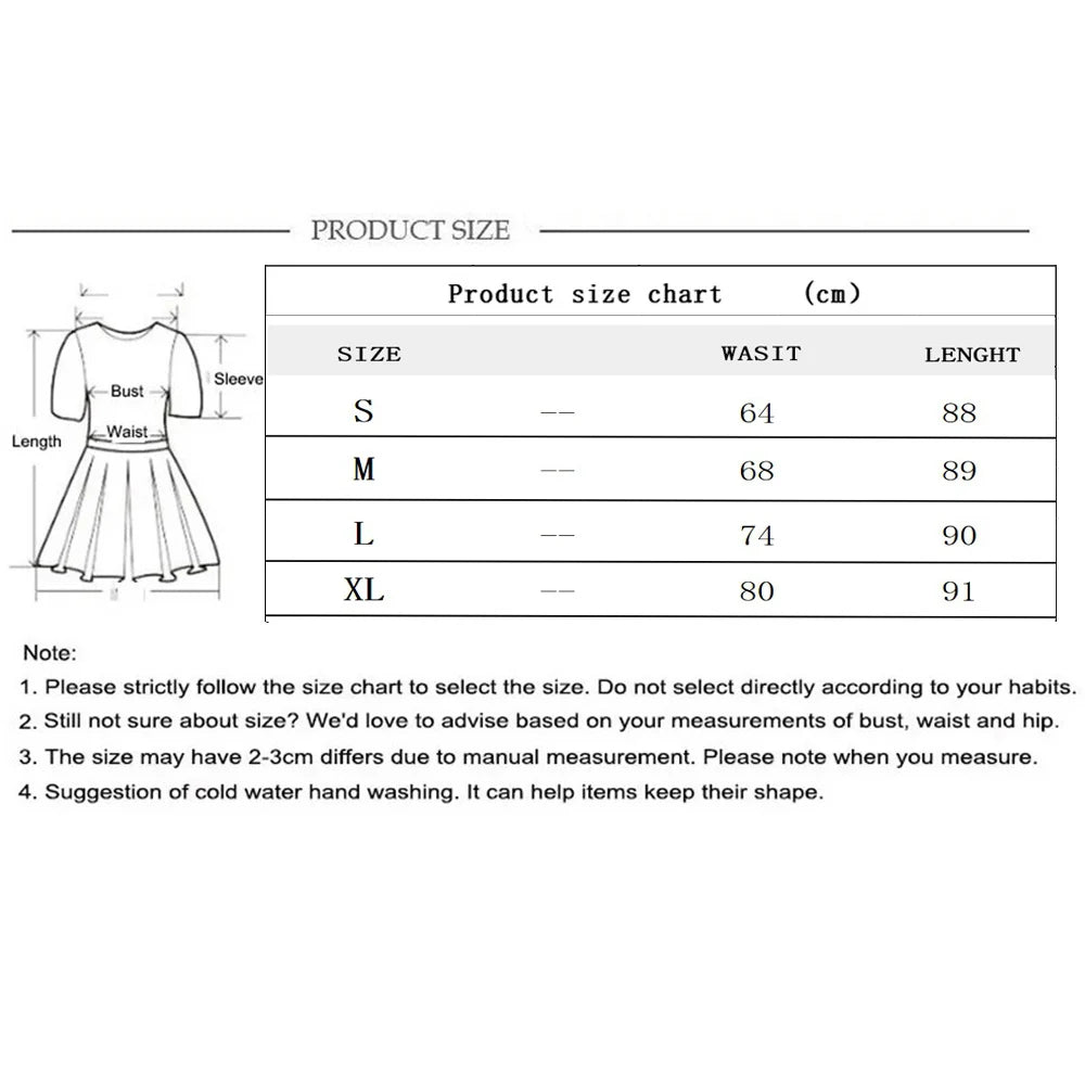 Fairyshely Red Leaf Print High Waist Midi Skirt for Women