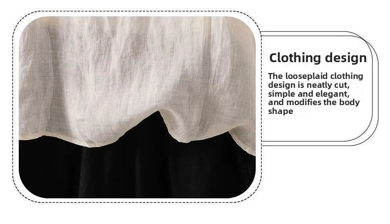 Women's Cotton Linen Embroidered Top – Summer Loose Fit T-Shirt with 3/4 Sleeves