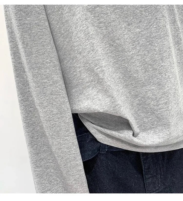 Women’s Off-Shoulder Cotton Long Sleeve T-Shirt