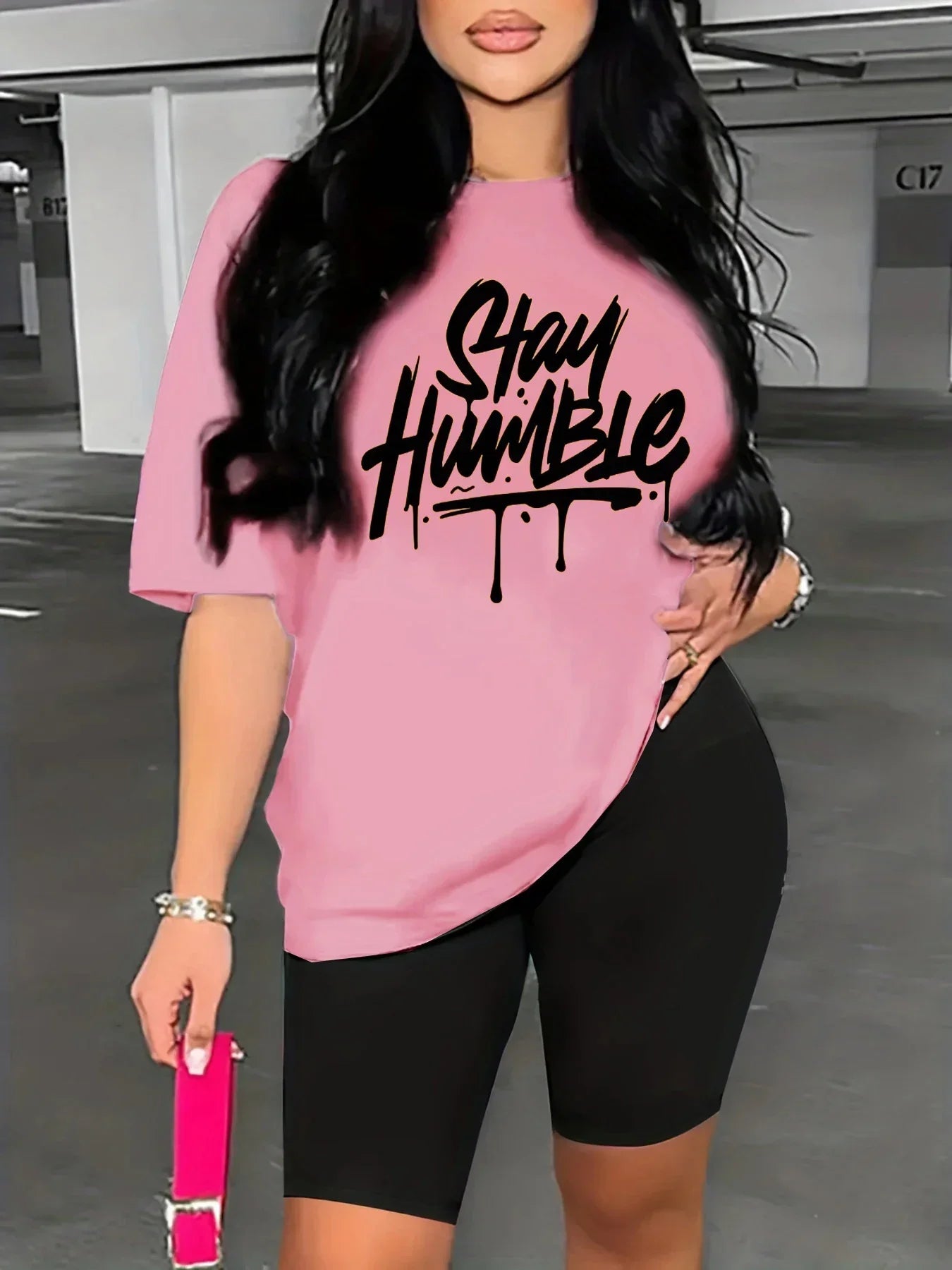 Women's Letter Print T-Shirt – Casual 90s Style Short Sleeve Tee