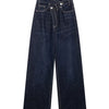 TRAF Women’s Asymmetric High-Waisted Wide-Leg Jeans