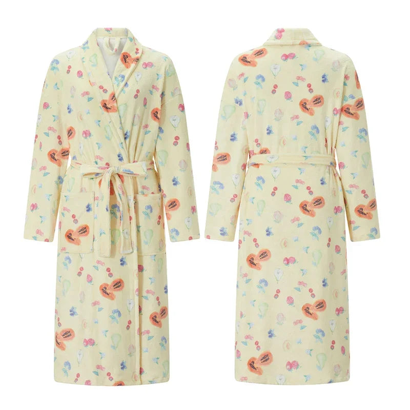 Women's Flannel Floral Robe