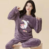 Women’s Thick Coral Velvet Bear Pajama Set