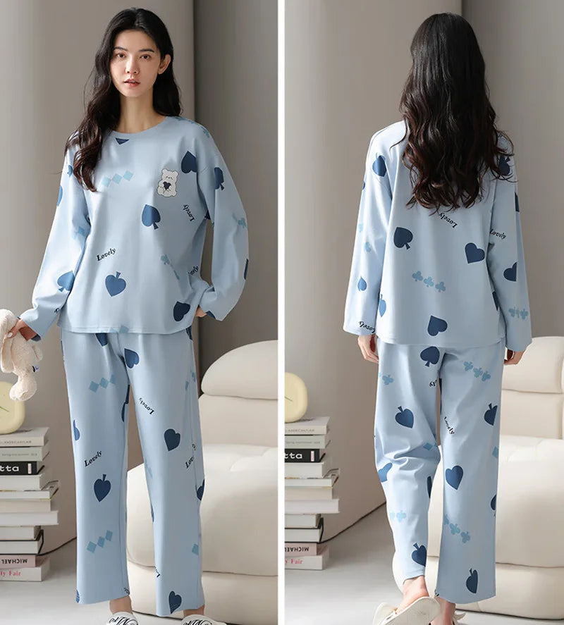 2-Piece Women’s Cartoon Pajama Set
