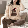 Women’s Thick Coral Velvet Bear Pajama Set