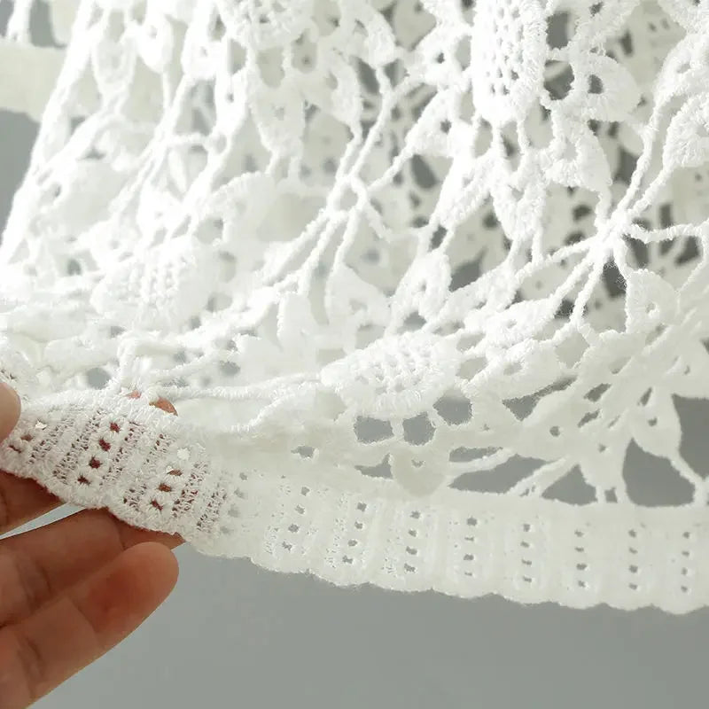 Women’s Lace Hollow Knit Cardigan – Lightweight Spring/Autumn Sweater