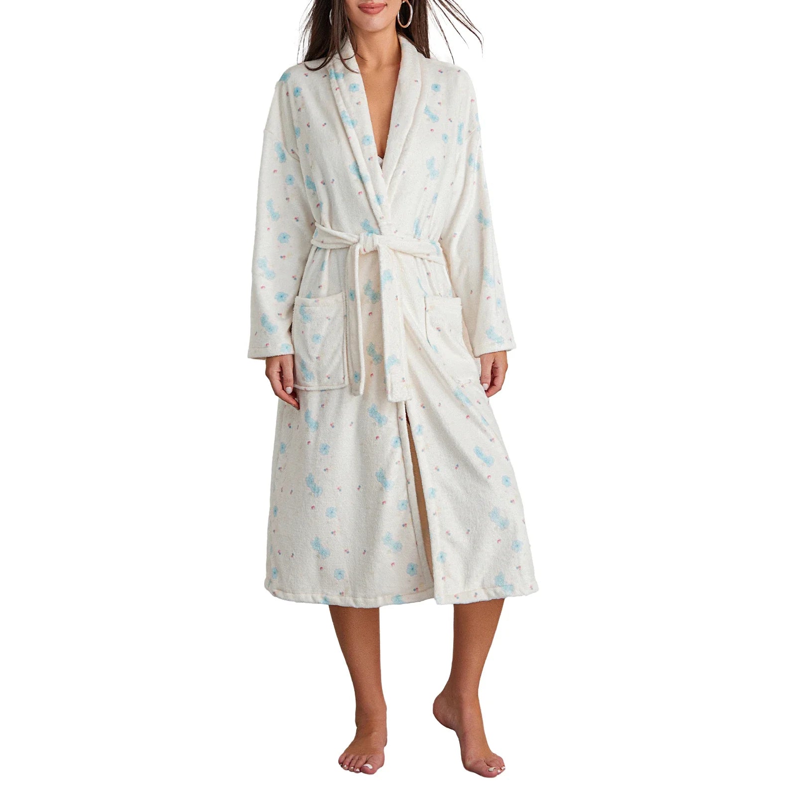 Women's Flannel Floral Robe