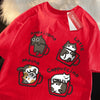 Men’s Coffee Cat T-Shirt – Casual Loose Fit Cotton Tee