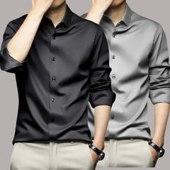 Men’s Long Sleeve Non-Iron Dress Shirt (S–5XL)