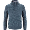 Men’s Thick Knitted Sweater Jacket – Padded Stand Collar Winter Pullover