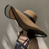 Women’s Wide Brim Sun Hat – Foldable Straw UV Protection Beach Cap