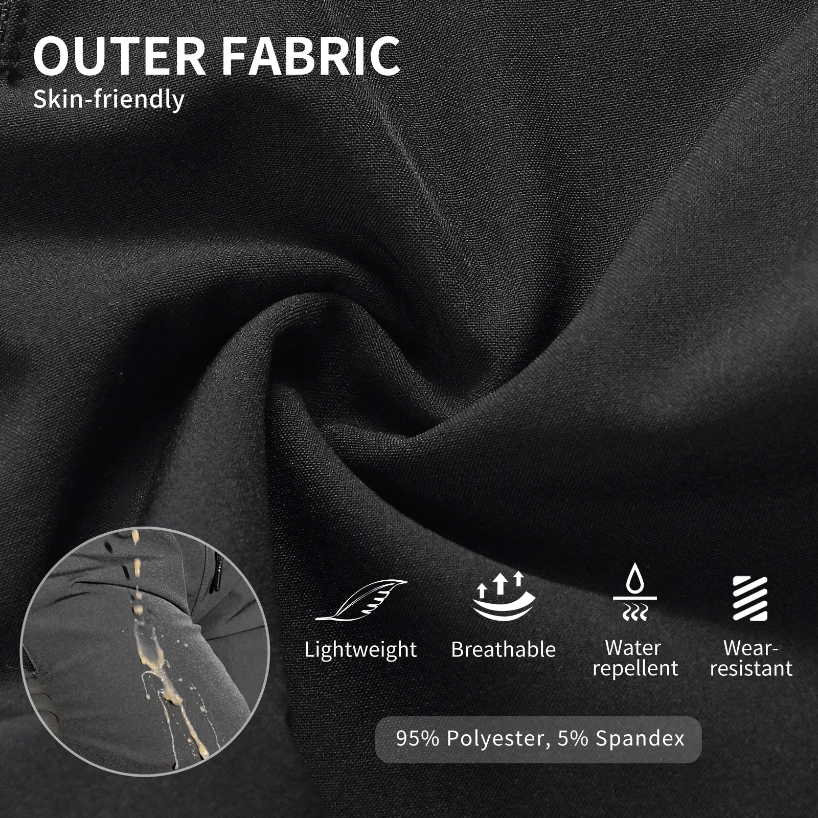 WOSAWE Men’s MTB Cycling Shorts – Motocross & Downhill Bike Shorts with Built-In Liner