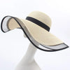 Women’s Wide Brim Sun Hat – Foldable Straw UV Protection Beach Cap