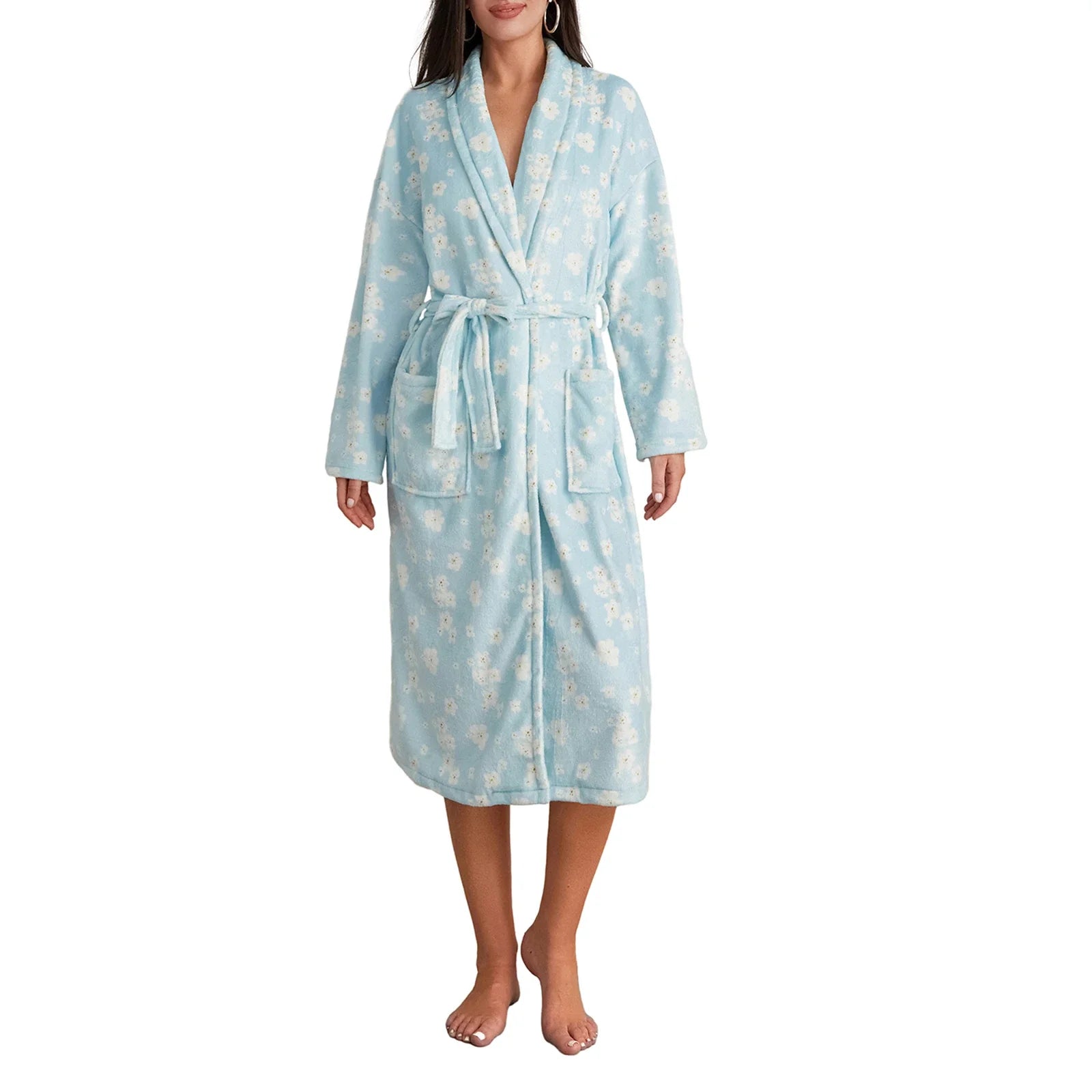 Women's Flannel Floral Robe