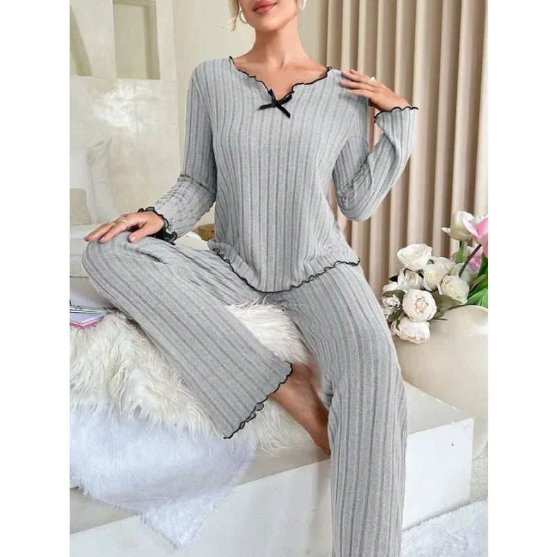 Women’s Ribbed Pajama Set