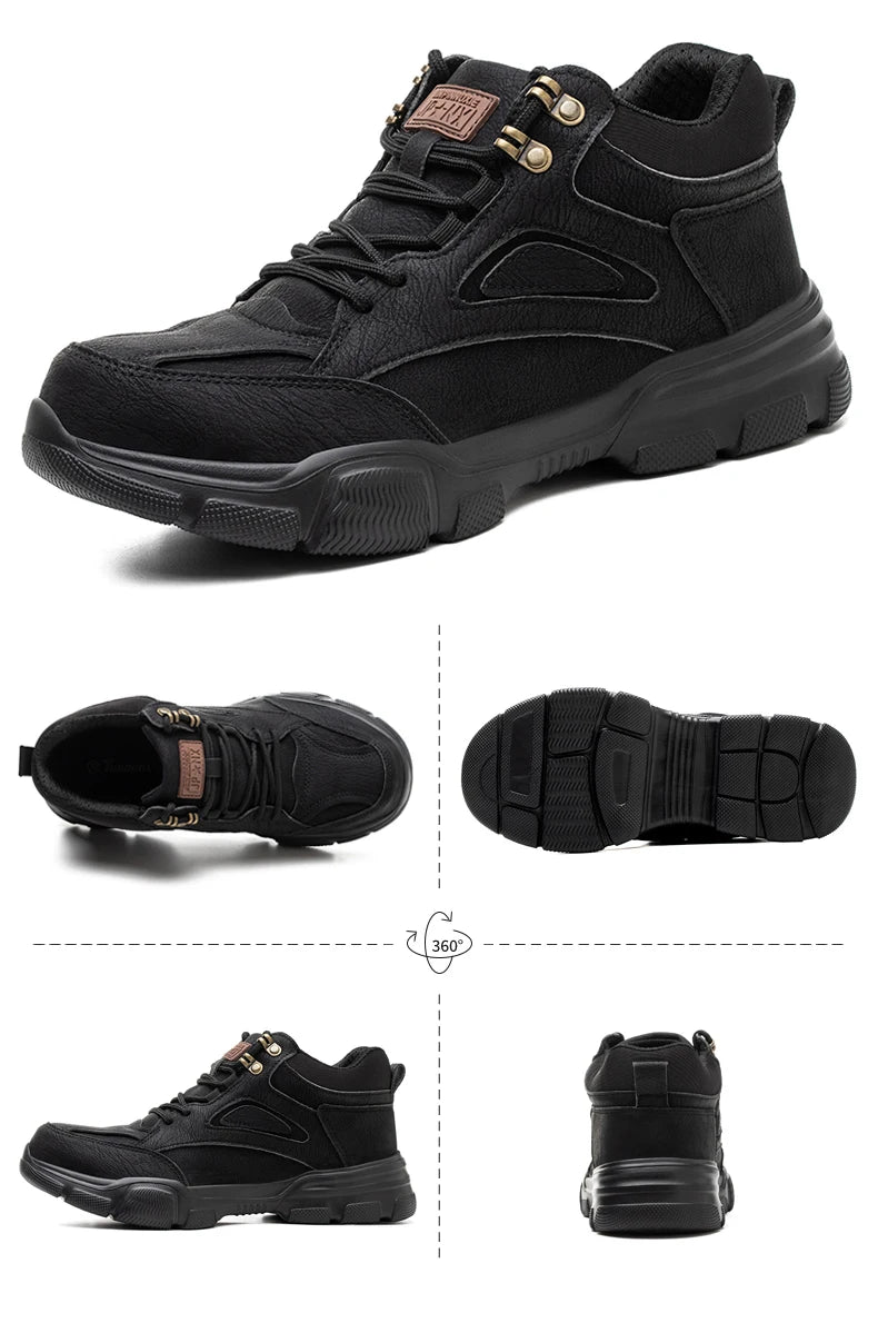 Men’s Steel Toe Safety Shoes – Anti-Smash, Anti-Puncture Work Boots