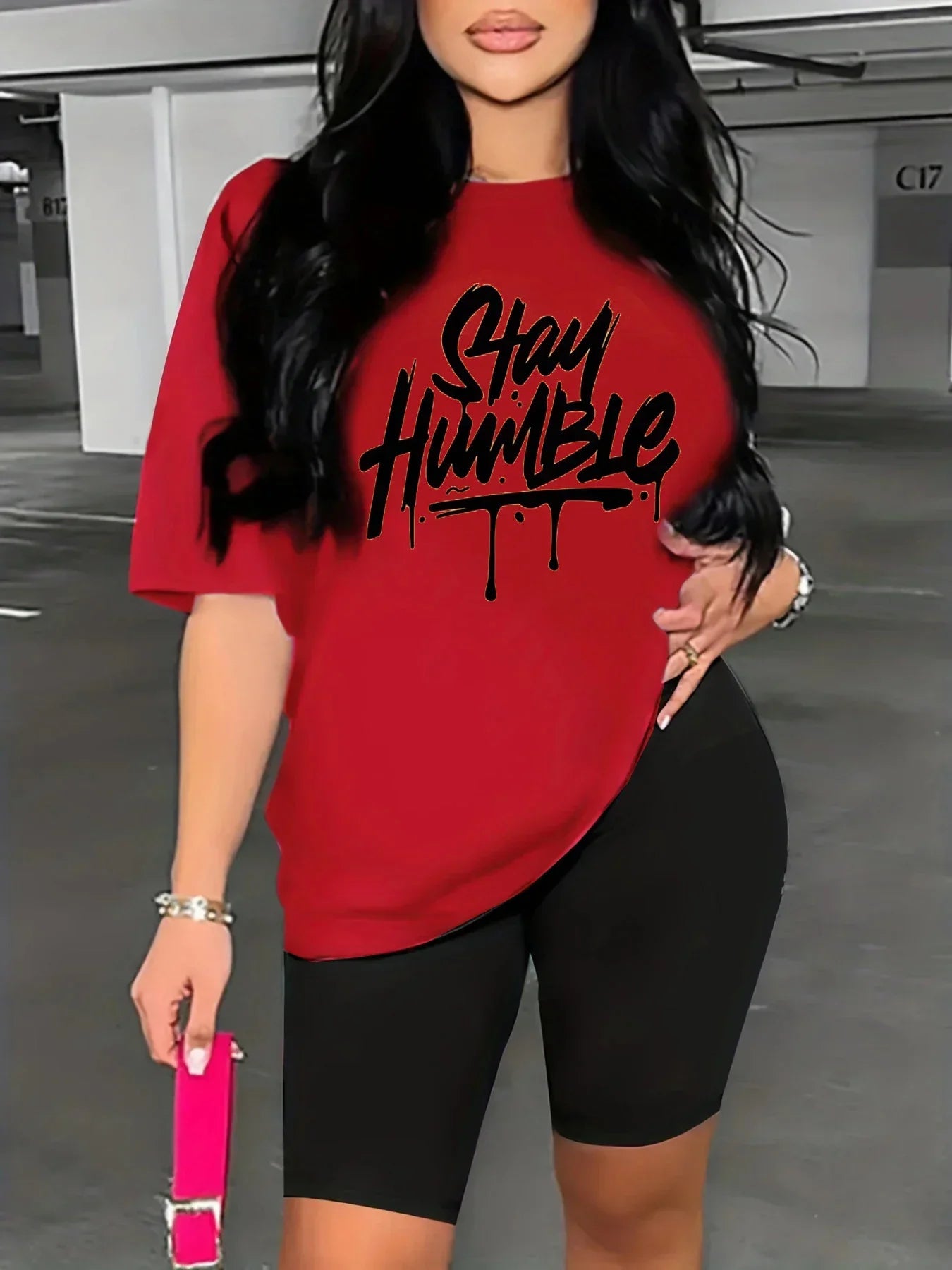 Women's Letter Print T-Shirt – Casual 90s Style Short Sleeve Tee