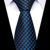 Men’s 8cm Striped Necktie – Blue & Gold Tie for Business or Weddings