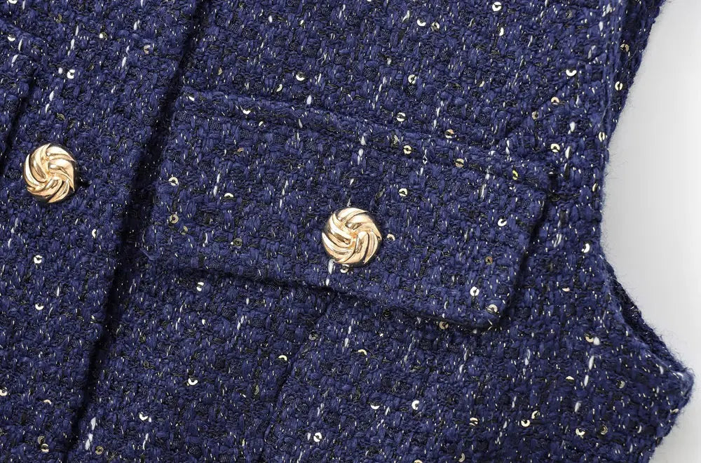 Women's Tweed Waistcoat with Belt