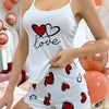 Women’s Summer Black Bear Print Pajama Set