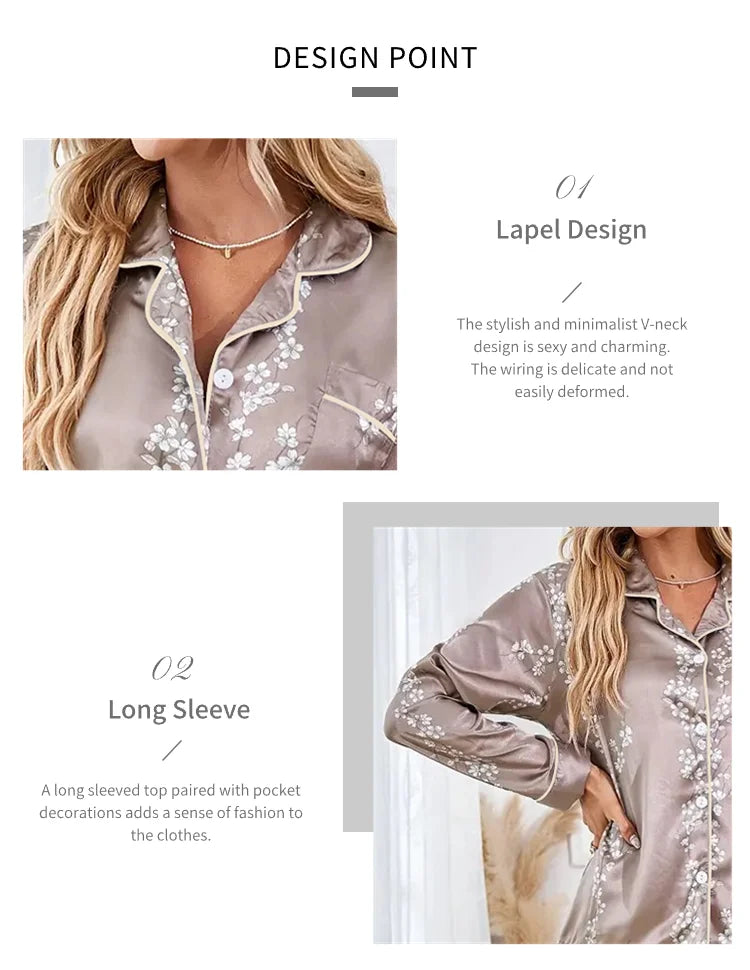 Women Satin Pajama Casual Sleepwear