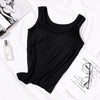 Women's Slim Fit Padded Tank Top with Built-In Bra