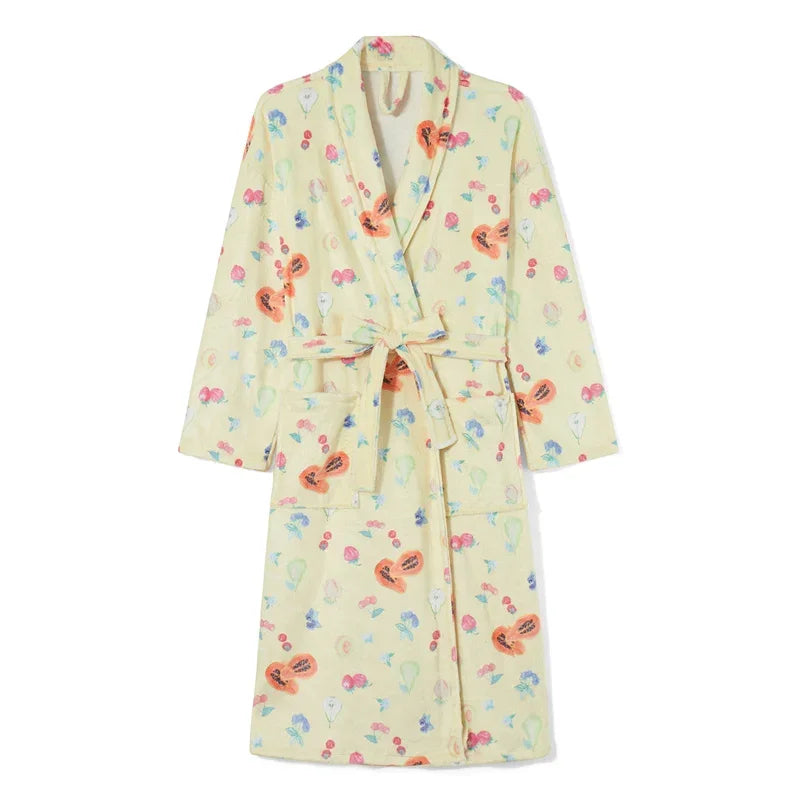 Women's Flannel Floral Robe