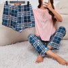 Women’s 3-Piece Loungewear Set – Short Sleeve Top with Shorts & Pants, Casual Sleepwear Pajama Set