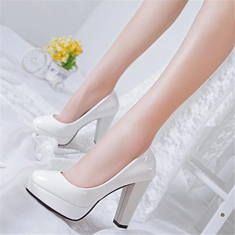 Women’s Pointed Toe High Heels – Elegant Slip-On Pumps for Weddings or Events