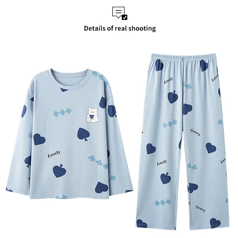 2-Piece Women’s Cartoon Pajama Set