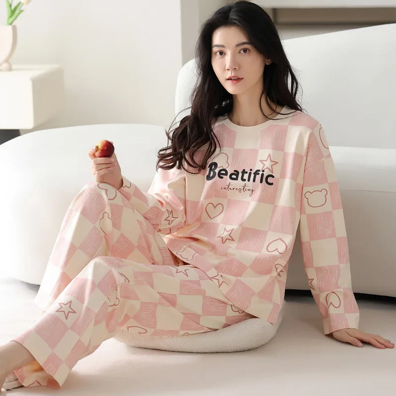2-Piece Women’s Cartoon Pajama Set