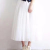 Elegant High Waist Tulle Skirt for Women