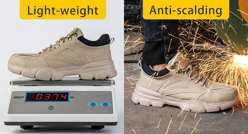 Men’s Steel Toe Safety Shoes – Anti-Smash, Anti-Puncture Work Boots