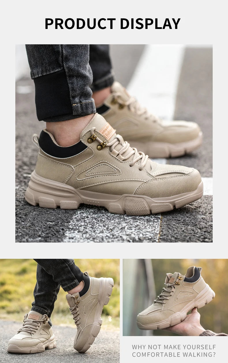 Men’s Steel Toe Safety Shoes – Anti-Smash, Anti-Puncture Work Boots