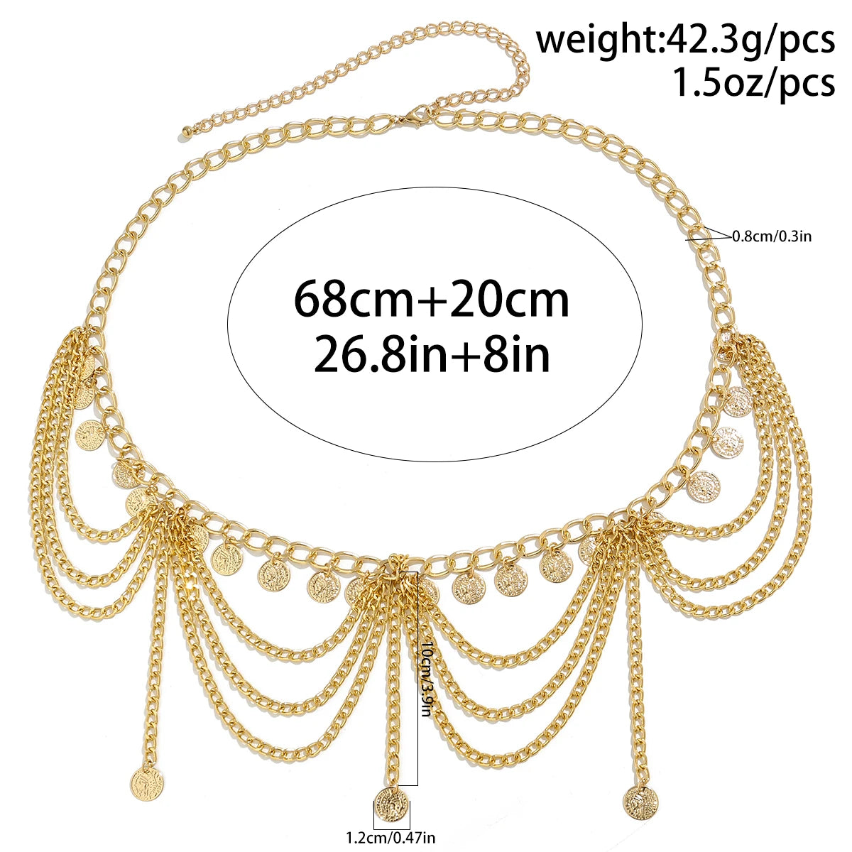 Women's Butterfly Heart Waist Chain - Jewelry Belt