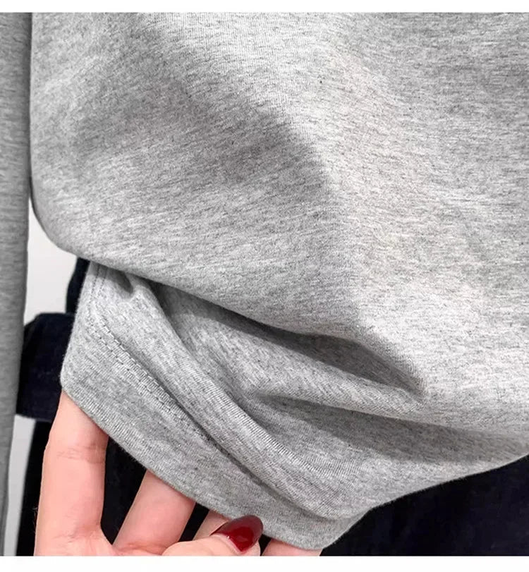 Women’s Off-Shoulder Cotton Long Sleeve T-Shirt