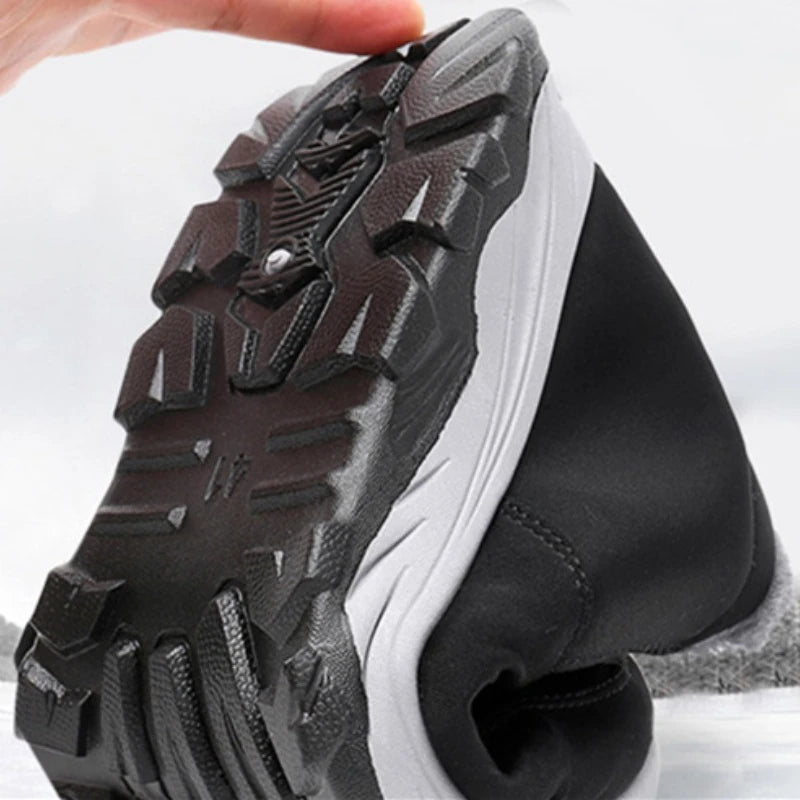 Waterproof Winter Snow Boots for Women and Men – Slip-On Ankle Plush Shoes