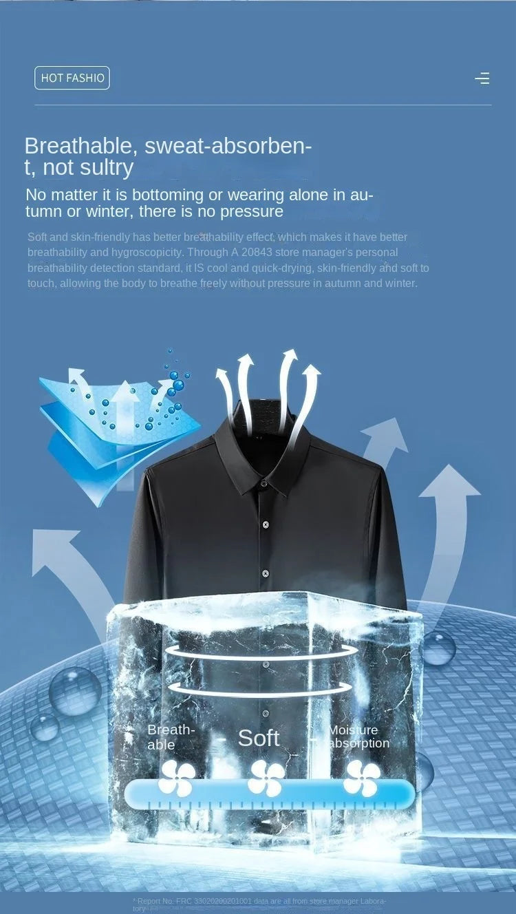 Men’s Long Sleeve Non-Iron Dress Shirt (S–5XL)