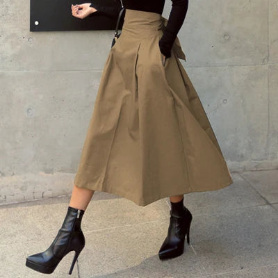 Women's Korean High Waist Swing Skirt